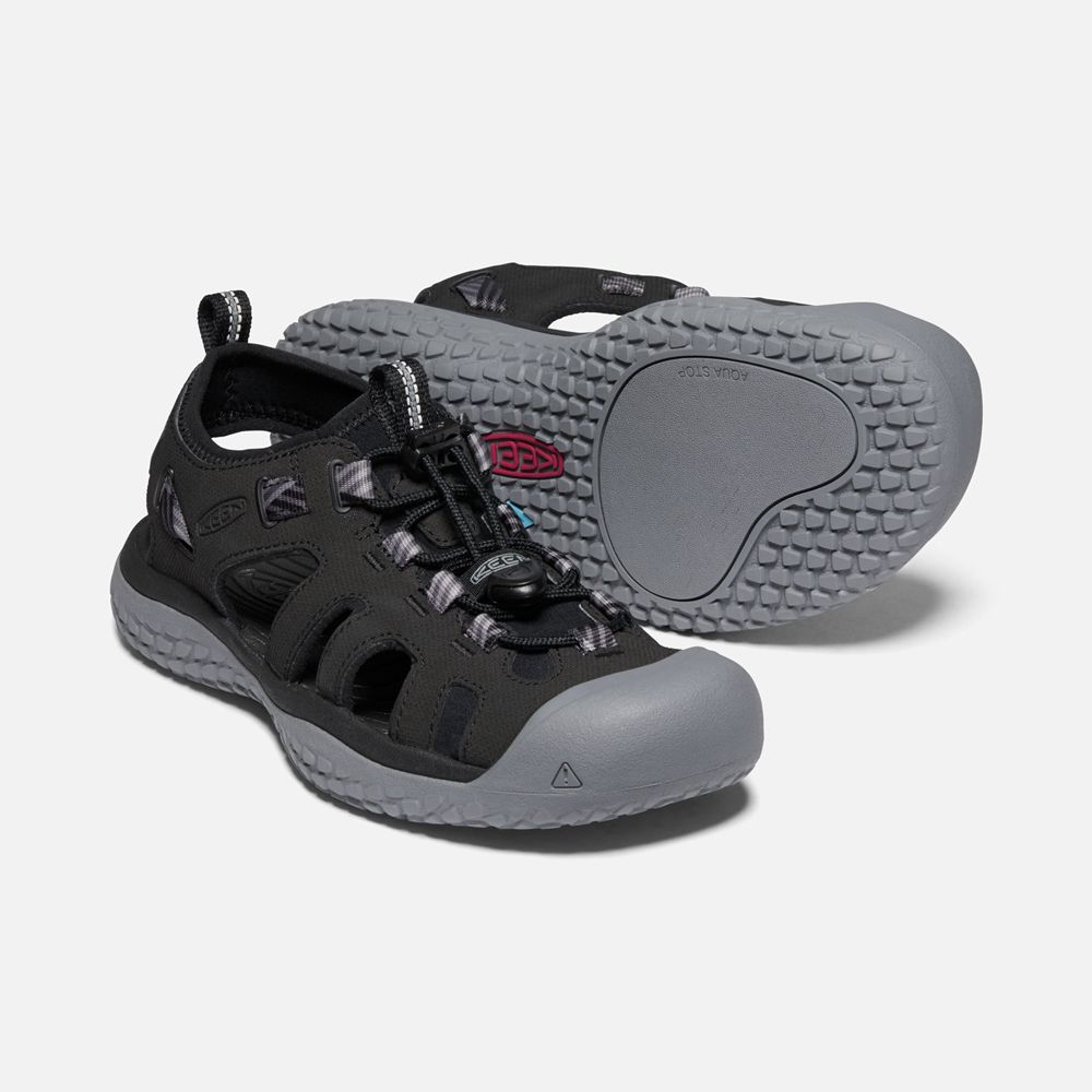 Keen Outdoor Sandalet Kadın Siyah/Gri - Solr - Türkiye CBQL36840